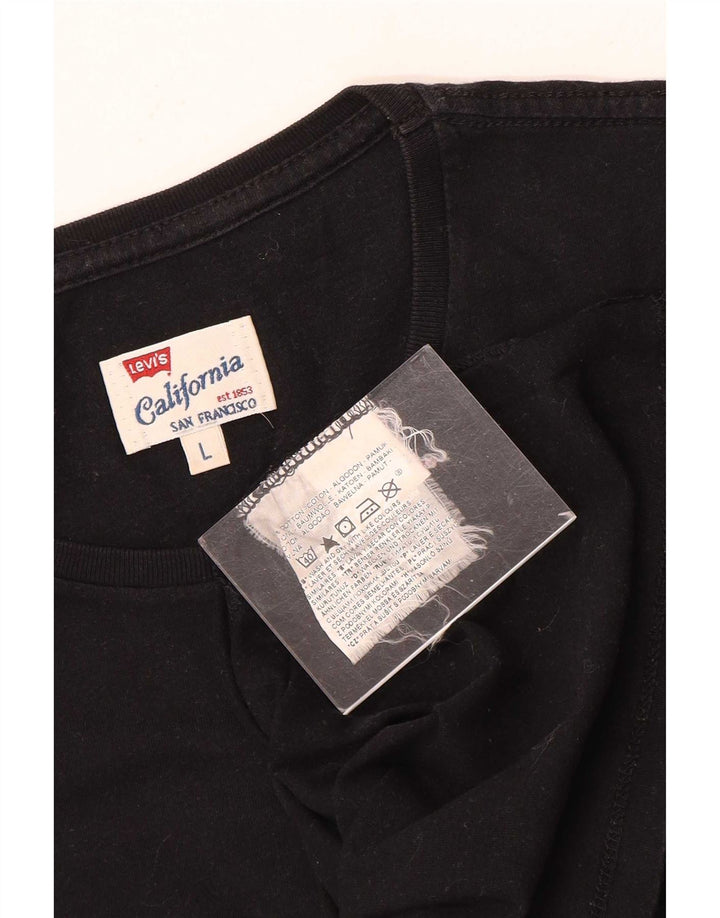Levi's Mens T-Shirt Top Large Black Cotton