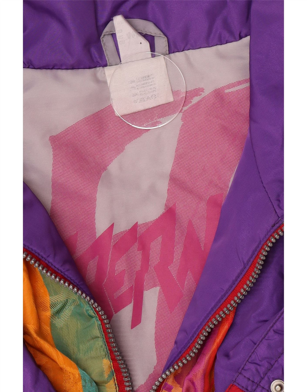 Vintage Womens Oversized Ski Jacket IT 44/46 Medium Red Colourblock