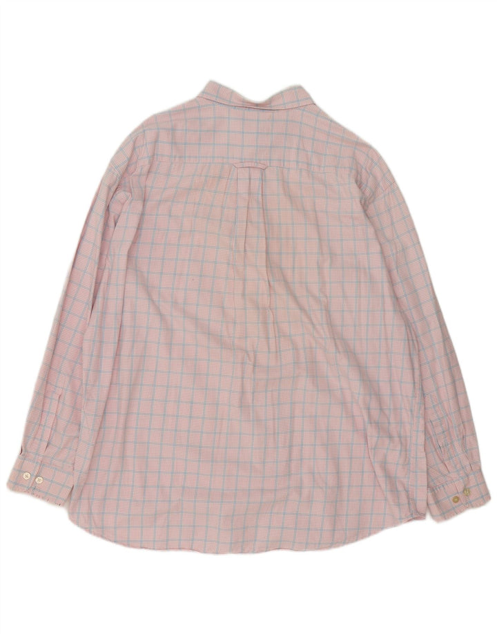 Orvis Mens Shirt 2XL Pink Check Cotton
