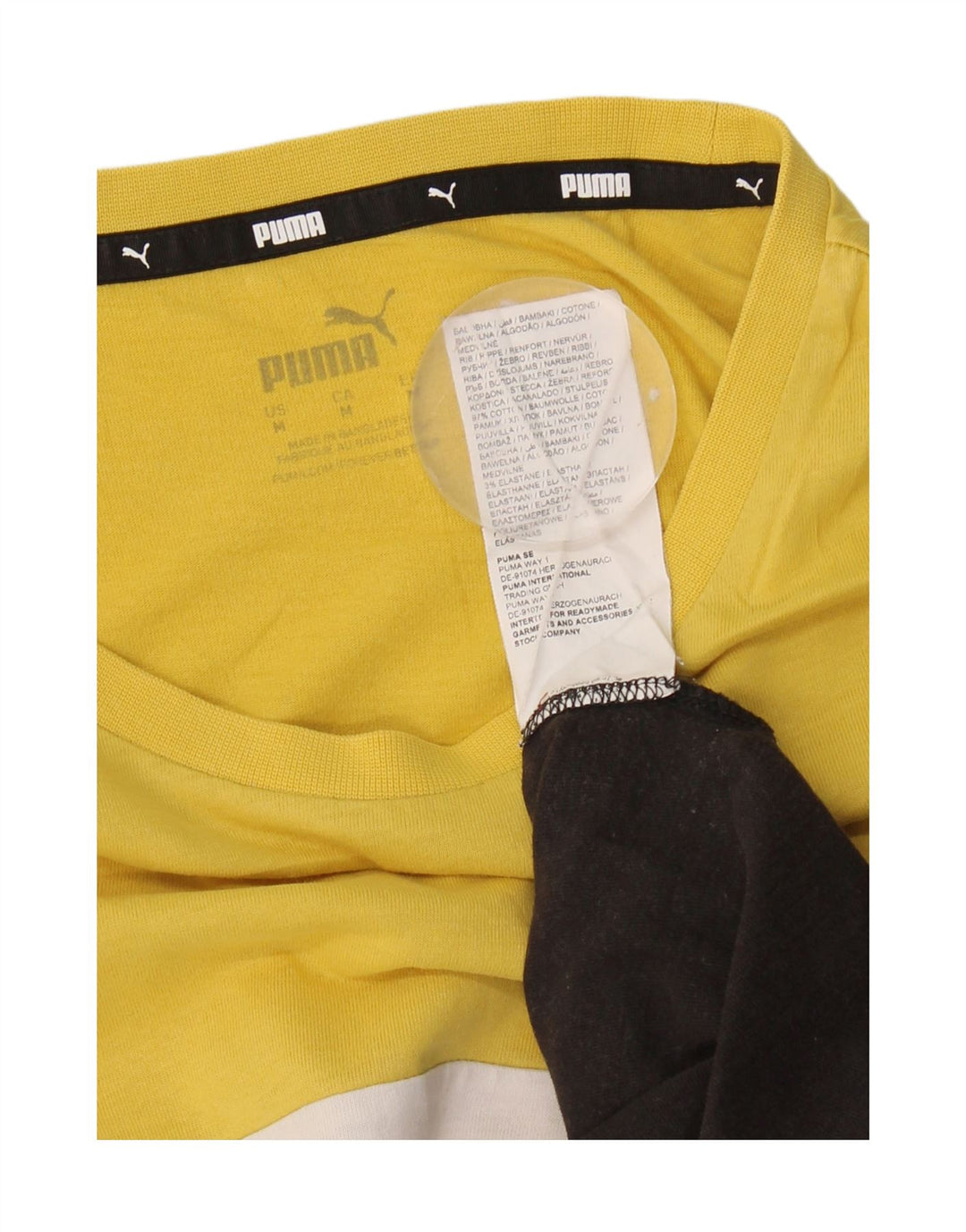 Puma Mens T-Shirt Top Medium Multicoloured Colourblock Cotton