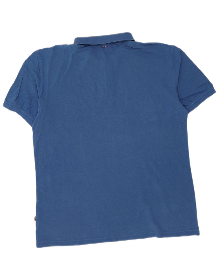 Napapijri Mens Polo Shirt Large Blue