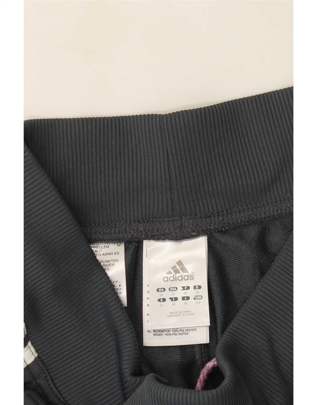 Adidas Womens Tracksuit Trousers UK 10 Small Grey Polyester