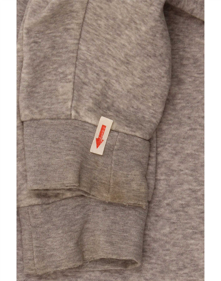 Adidas Mens Zip Hoodie Sweater Medium Grey Flecked