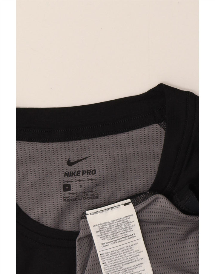 Nike Mens T-Shirt Top Medium Black Polyester