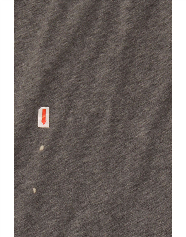 MOSCHINO Womens Graphic T-Shirt Top IT 42 Medium Grey Flecked Cotton