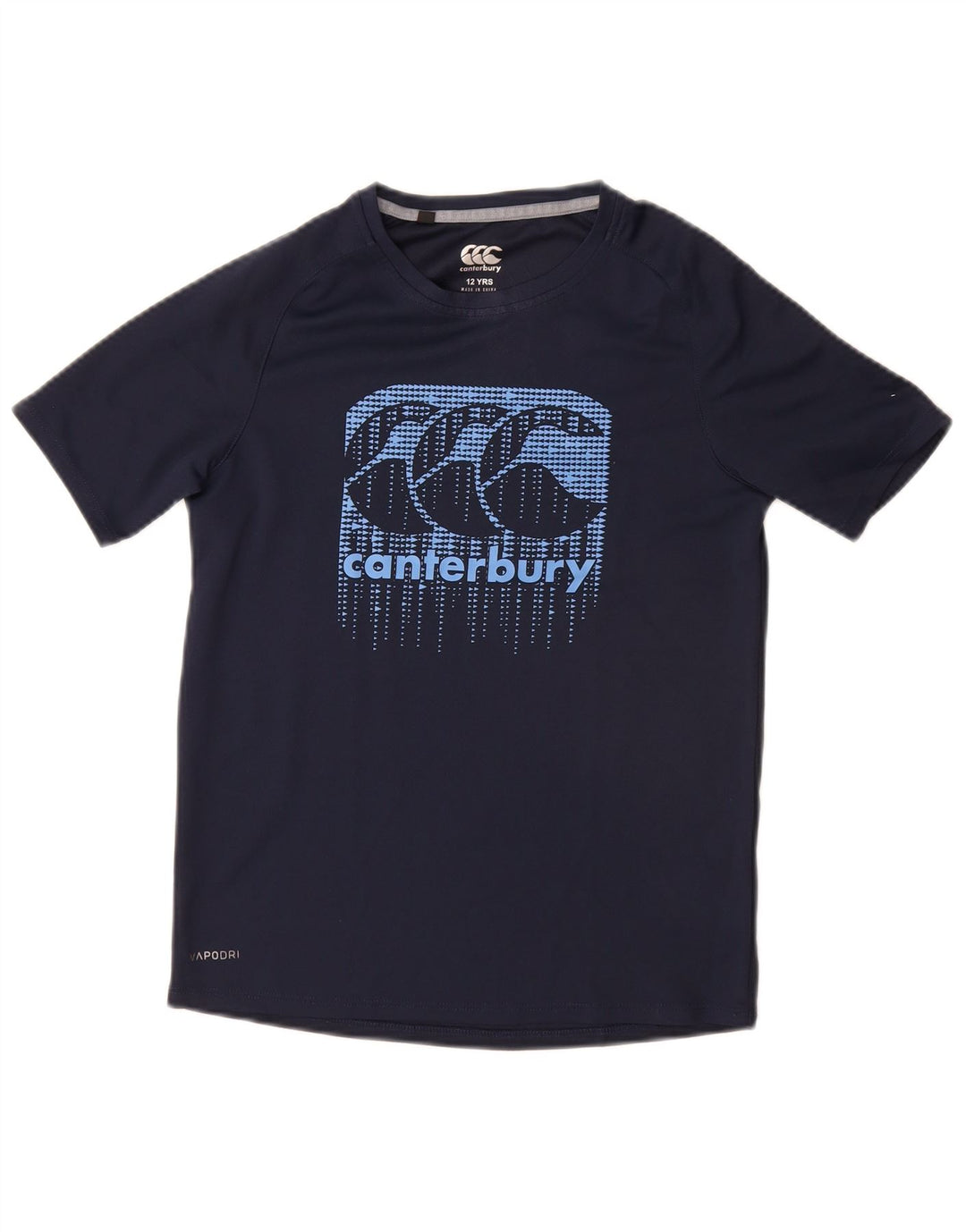 CANTERBURY Boys Graphic T-Shirt Top 11-12 Years Navy Blue Polyester