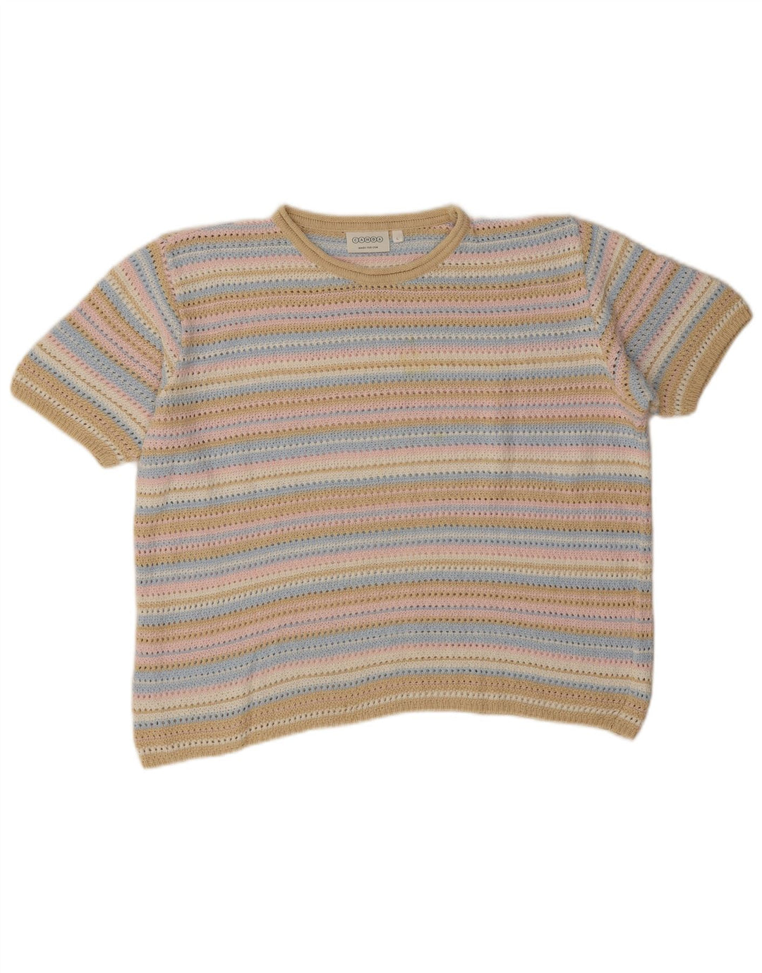 Canda Womens Oversized Crew Neck Jumper Sweater UK 16 Large Multicoloured