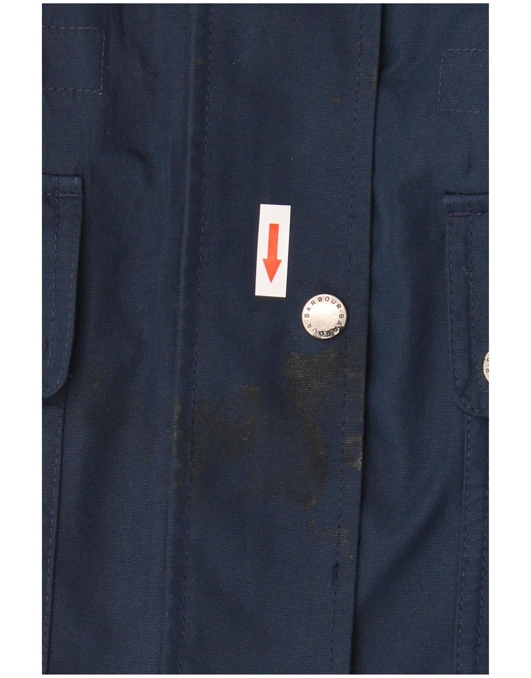 Barbour Womens Hooded Utility Jacket UK 14 Large Navy Blue