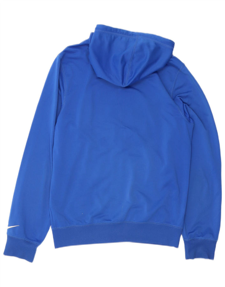Nike Mens Graphic Zip Hoodie Sweater Small Blue Polyester