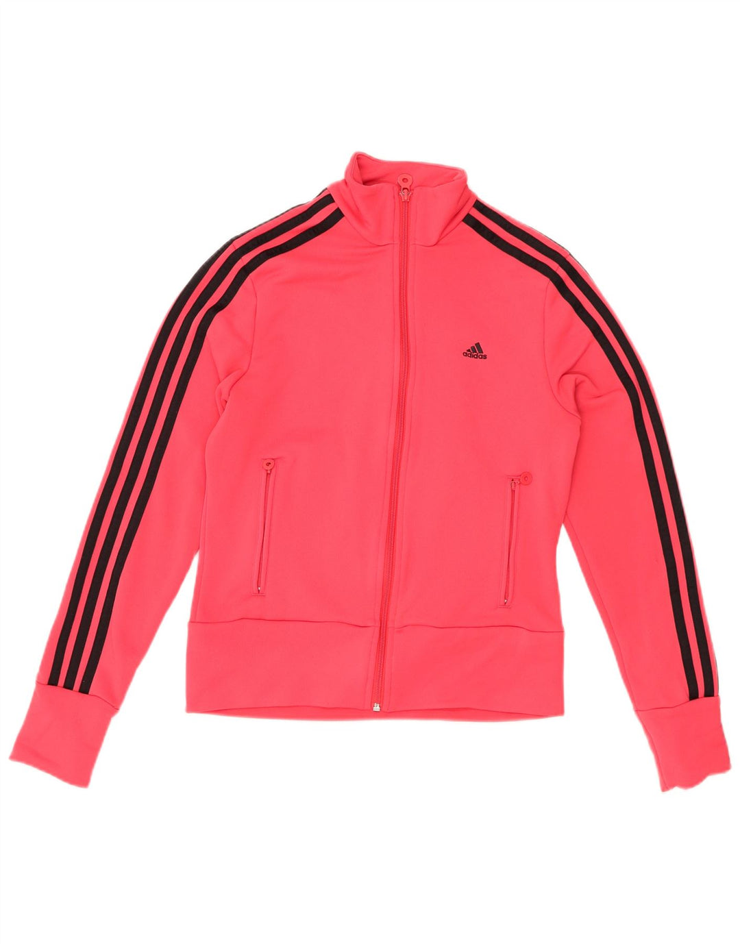 ADIDAS Womens Tracksuit Top Jacket UK 12 Medium  Pink Polyester