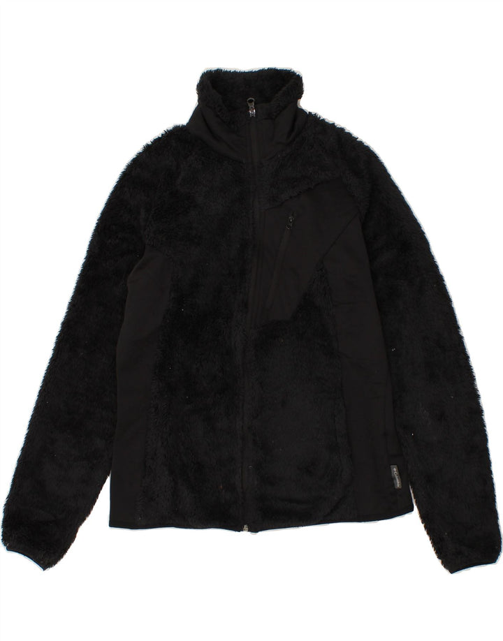 COLUMBIA Womens Fleece Jacket UK 10 Small Black Polyester Vintage Columbia and Second-Hand Columbia from Messina Hembry 
