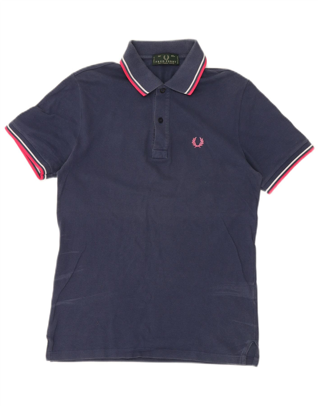 FRED PERRY Mens Polo Shirt Small Navy Blue