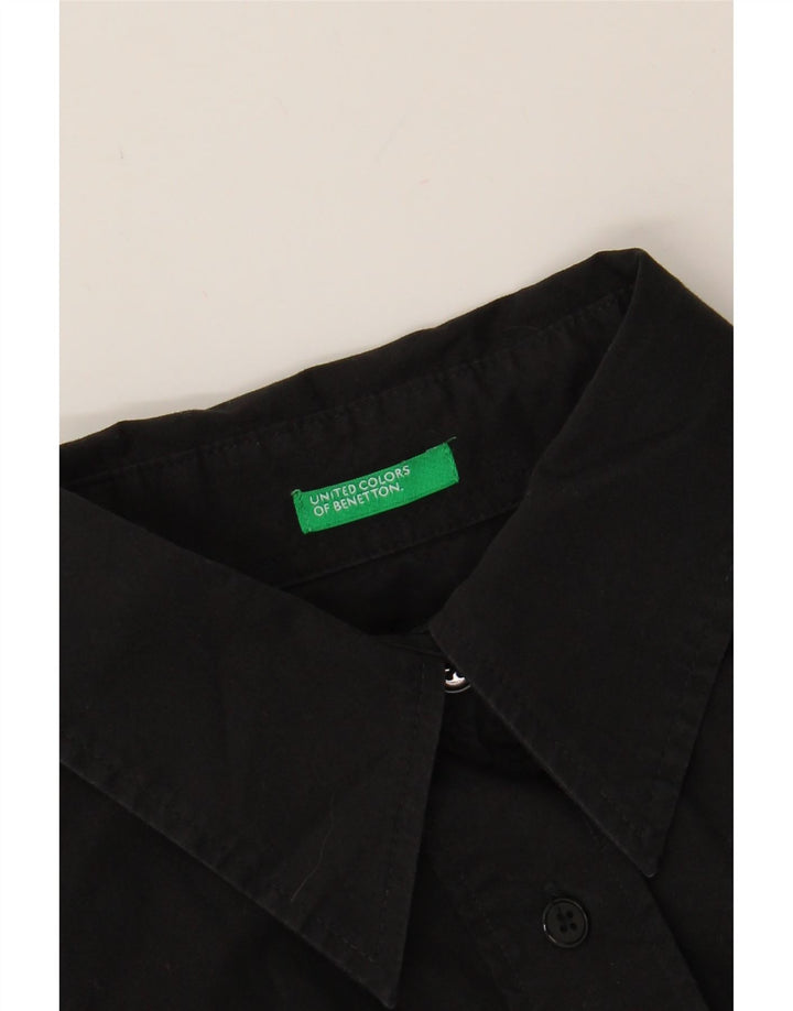 BENETTON Womens Shirt Bodysuit UK 14 Large Black Vintage Benetton and Second-Hand Benetton from Messina Hembry 