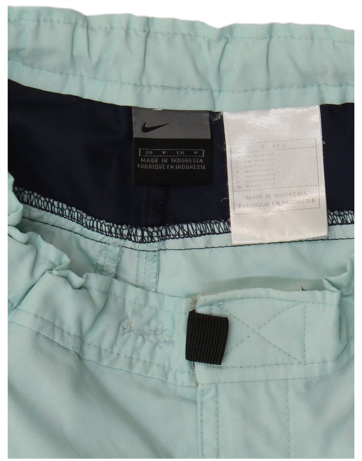 Nike Mens Swimming Shorts Small  Turquoise Colourblock Polyester