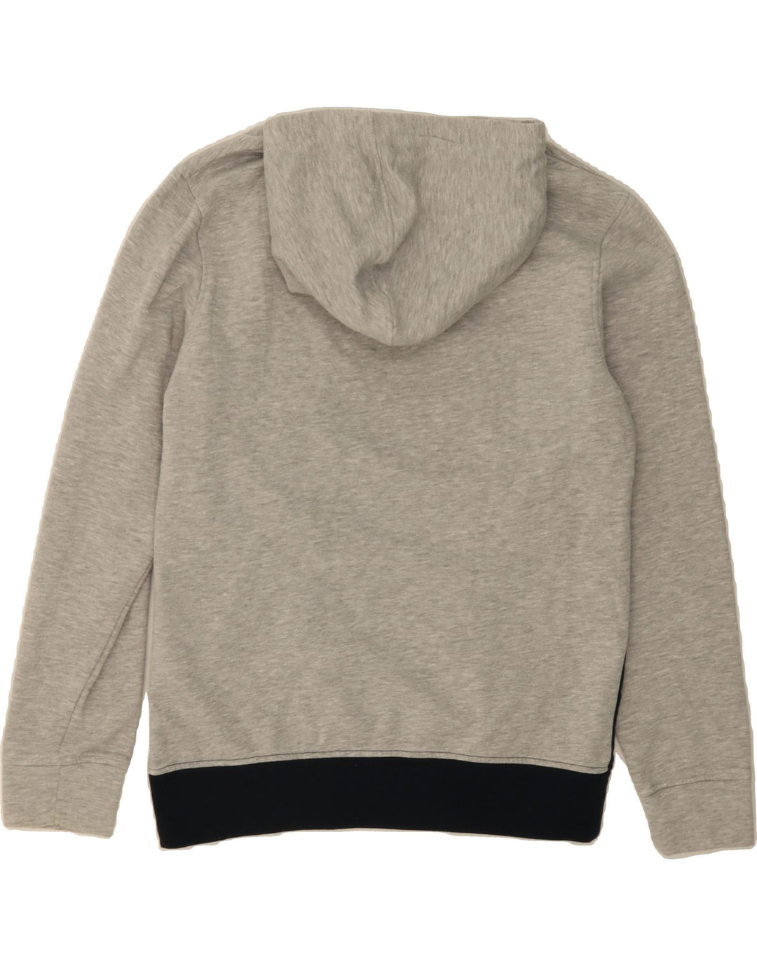 JACK & JONES Mens Graphic Hoodie Jumper Large Grey Colourblock Polyester Vintage Jack & Jones and Second-Hand Jack & Jones from Messina Hembry 
