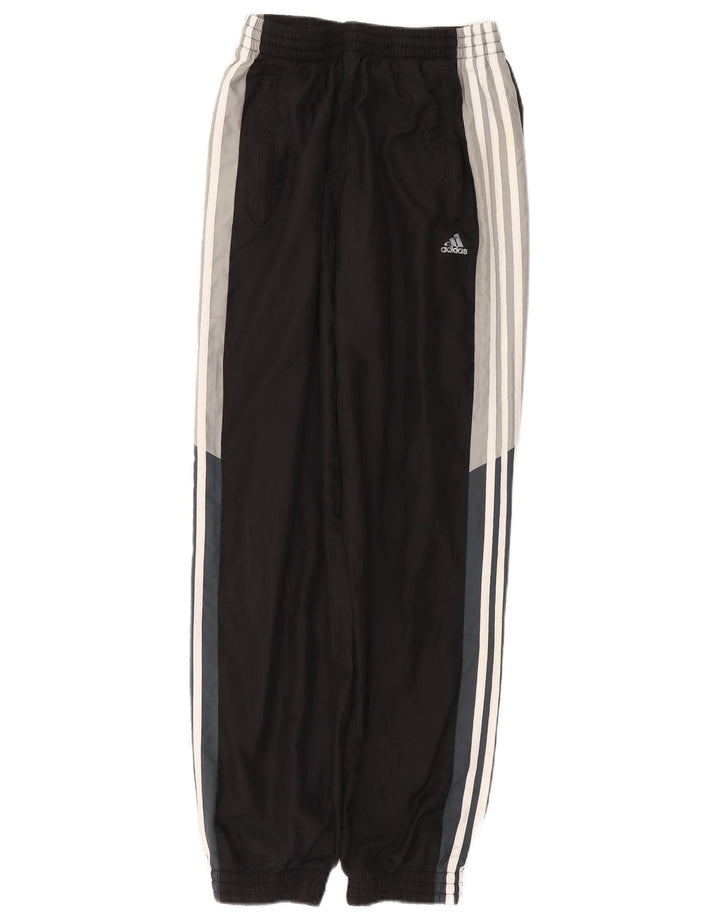 Adidas Mens Tracksuit Trousers Joggers Small Black Colourblock Polyester