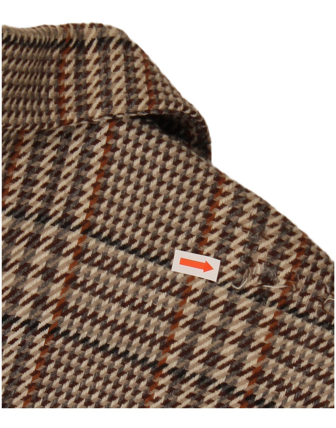 Vintage Womens 1 Button Blazer Jacket UK 20 2XL Brown Check Wool