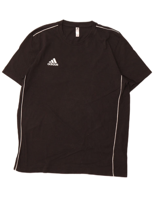 ADIDAS Mens T-Shirt Top Large Black Cotton