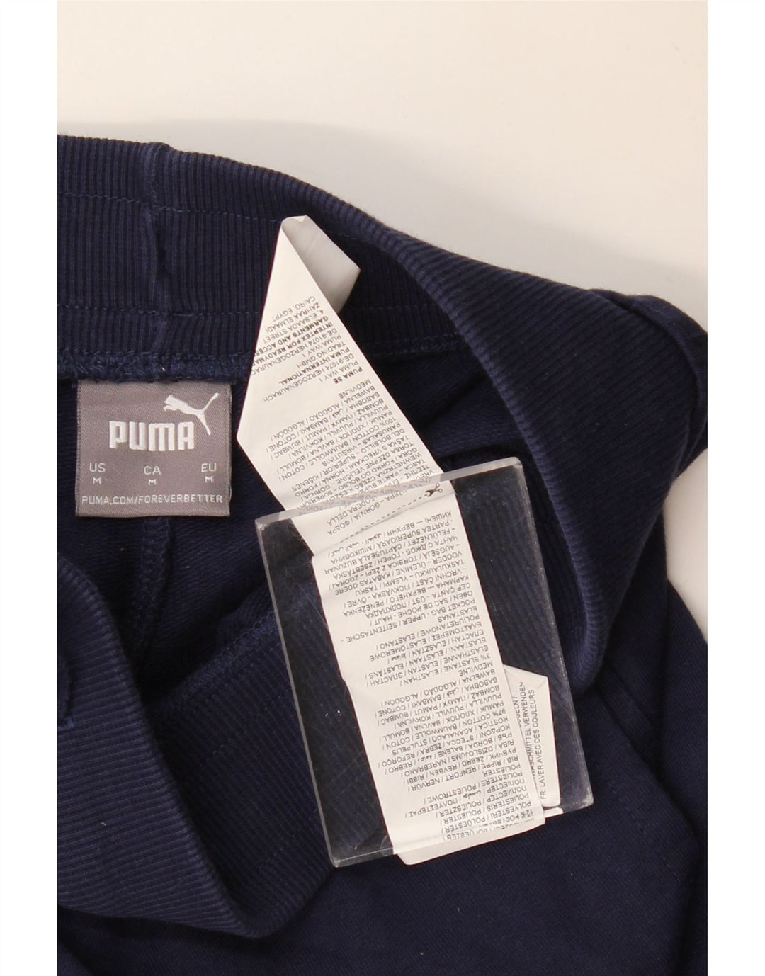 PUMA Mens Graphic Sport Shorts Medium  Navy Blue Cotton