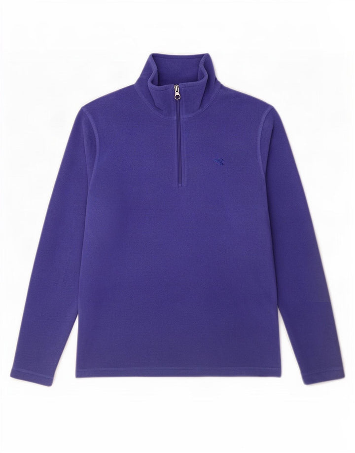 Diadora Mens Zip Neck Fleece Jumper Medium Blue Polyester