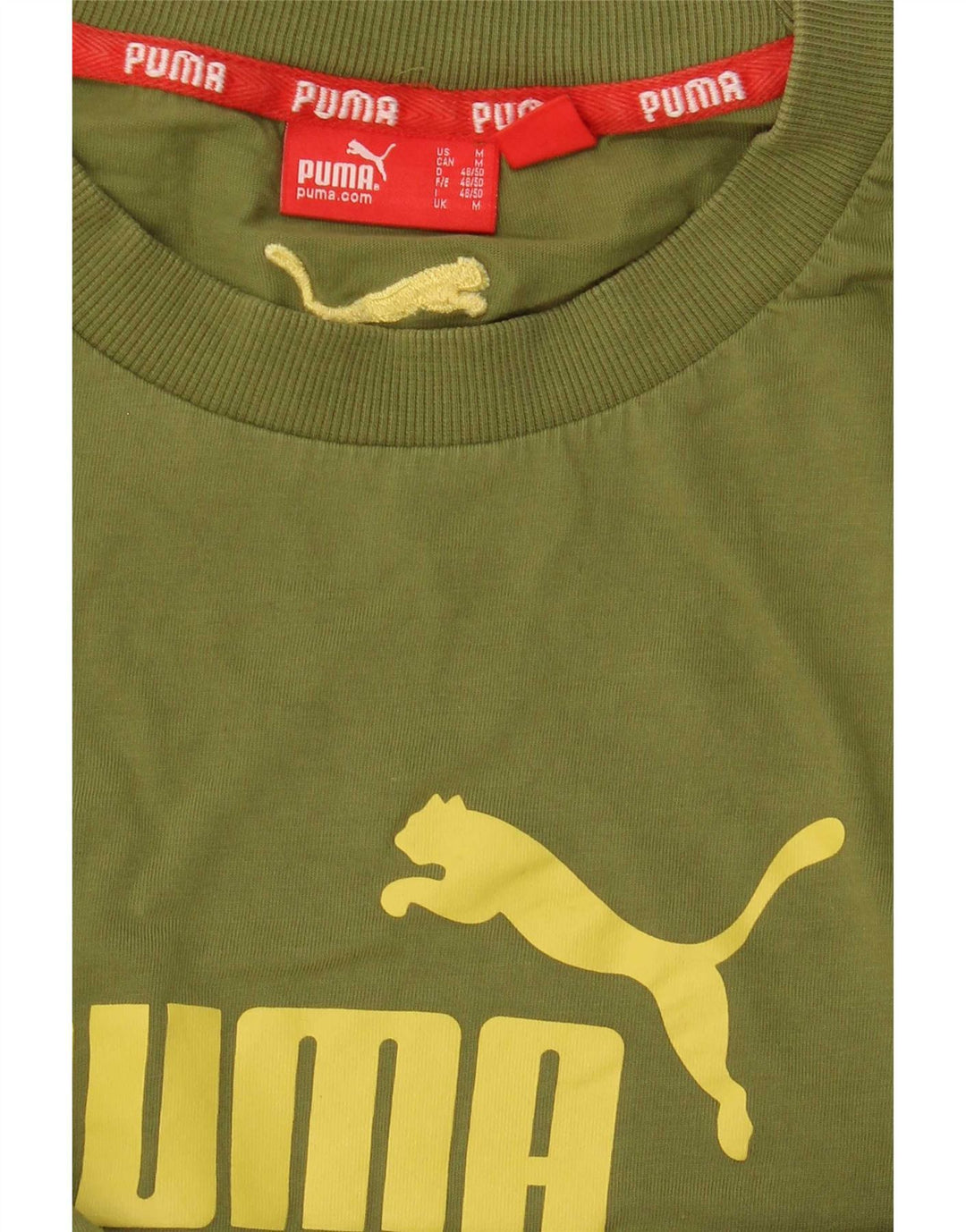 Puma Mens Graphic T-Shirt Top Medium Green