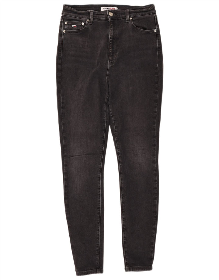 TOMMY HILFIGER Womens Melany High Rise Super Skinny Jeans W30 L30 Black
