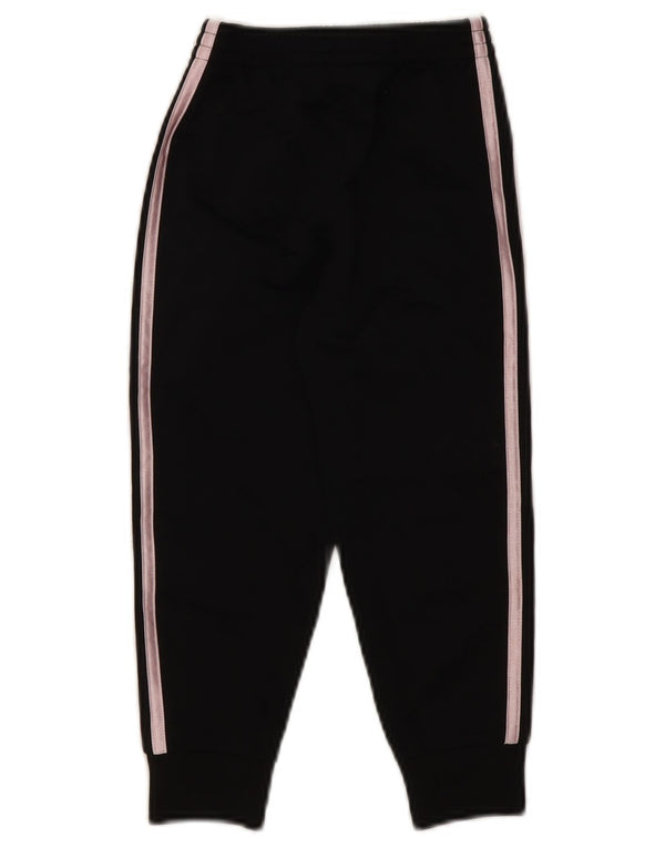 Adidas Girls Tracksuit Trousers Joggers 3-4 Years Black Polyester