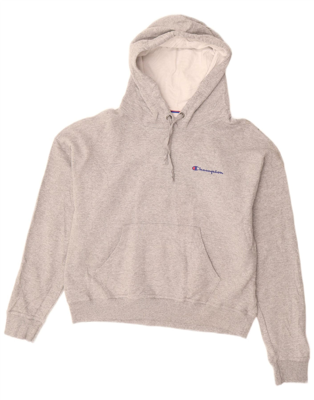 CHAMPION Womens Oversized Hoodie Jumper UK 10 Small Grey