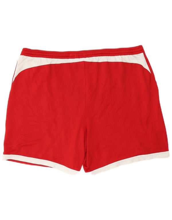 Adidas Mens Climalite Sport Shorts XL Red Colourblock Polyester