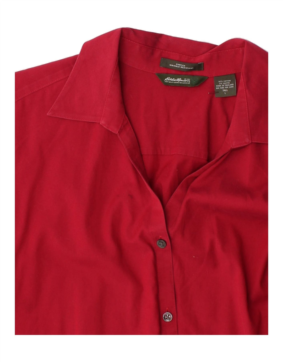 EDDIE BAUER Womens Shirt UK 16 Large Red Cotton Vintage Eddie Bauer and Second-Hand Eddie Bauer from Messina Hembry 