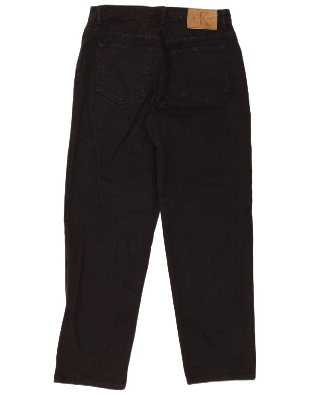 Calvin Klein Mens Regular Straight Jeans W32 L30 Black Cotton