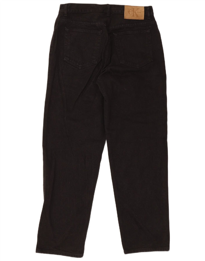 Calvin Klein Mens Regular Straight Jeans W32 L30 Black Cotton