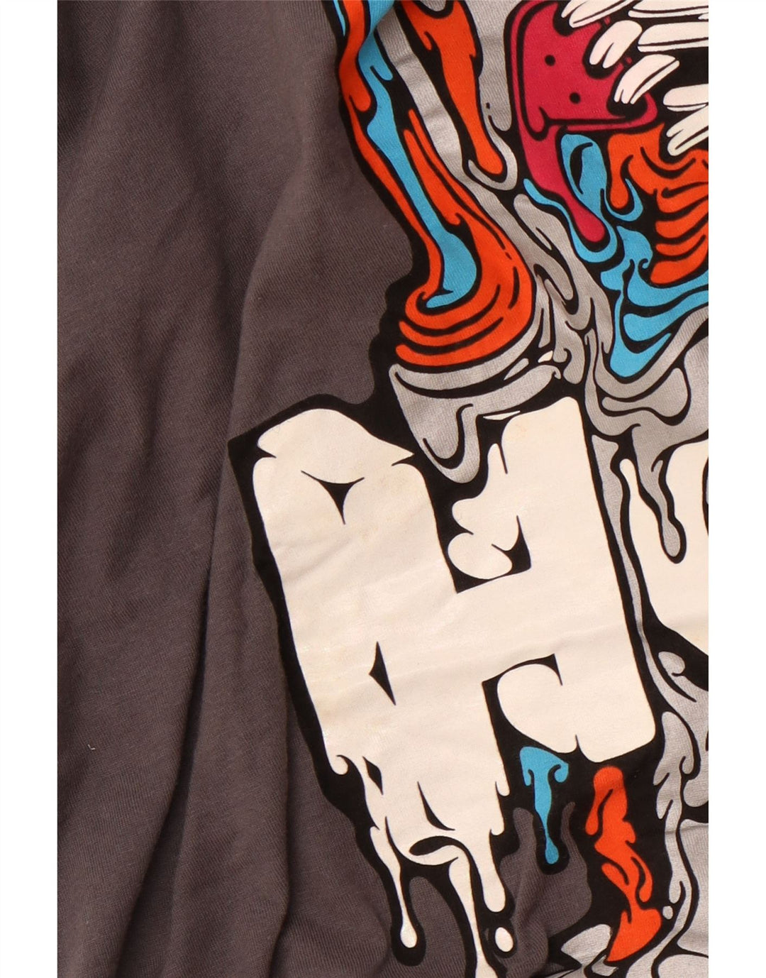 NIKE Mens Standard Fit Graphic T-Shirt Top Large Grey Cotton