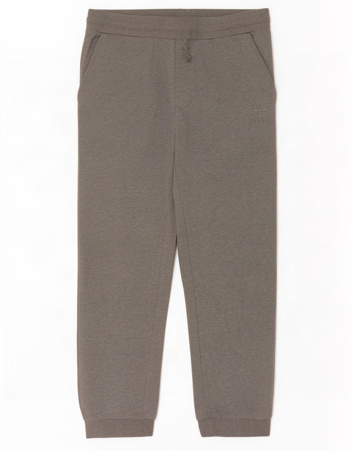 Hummel Mens Graphic Tracksuit Trousers Joggers Medium Grey Cotton