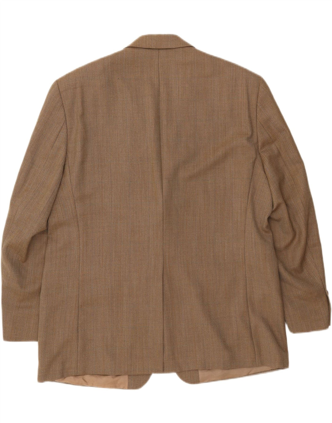 Ralph Lauren Mens 2 Button Blazer Jacket UK 44 XL Beige Herringbone Wool