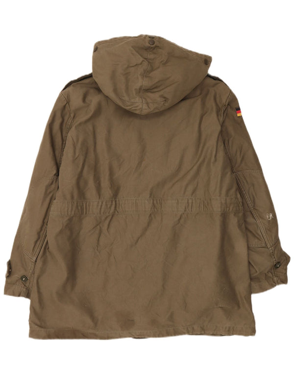 Vintage Mens Hooded Military Parka Jacket UK 40 Large Khaki