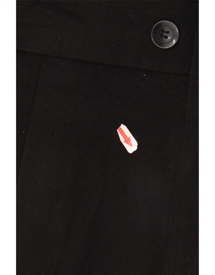 Marks & Spencer Womens Regular Fit Overcoat UK 10 Small Black Polyester