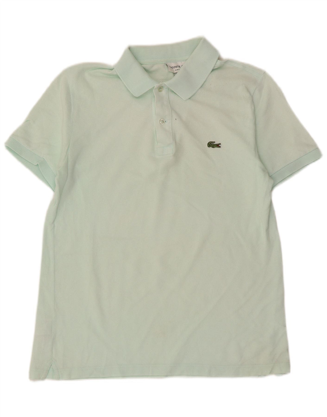 LACOSTE Mens Slim Fit Polo Shirt Size 4 Medium Green Cotton