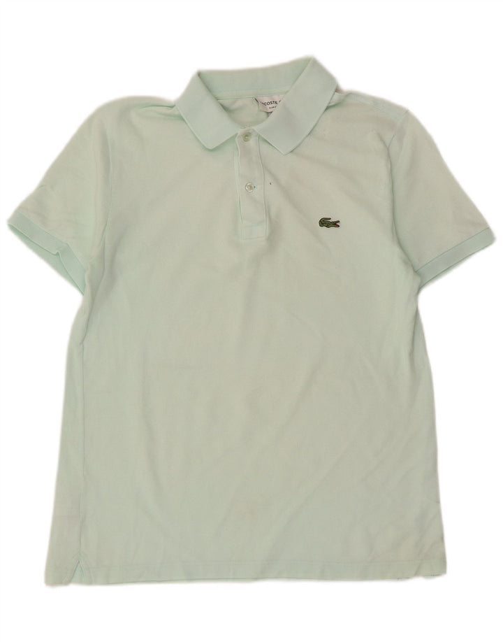 LACOSTE Mens Slim Fit Polo Shirt Size 4 Medium Green Cotton
