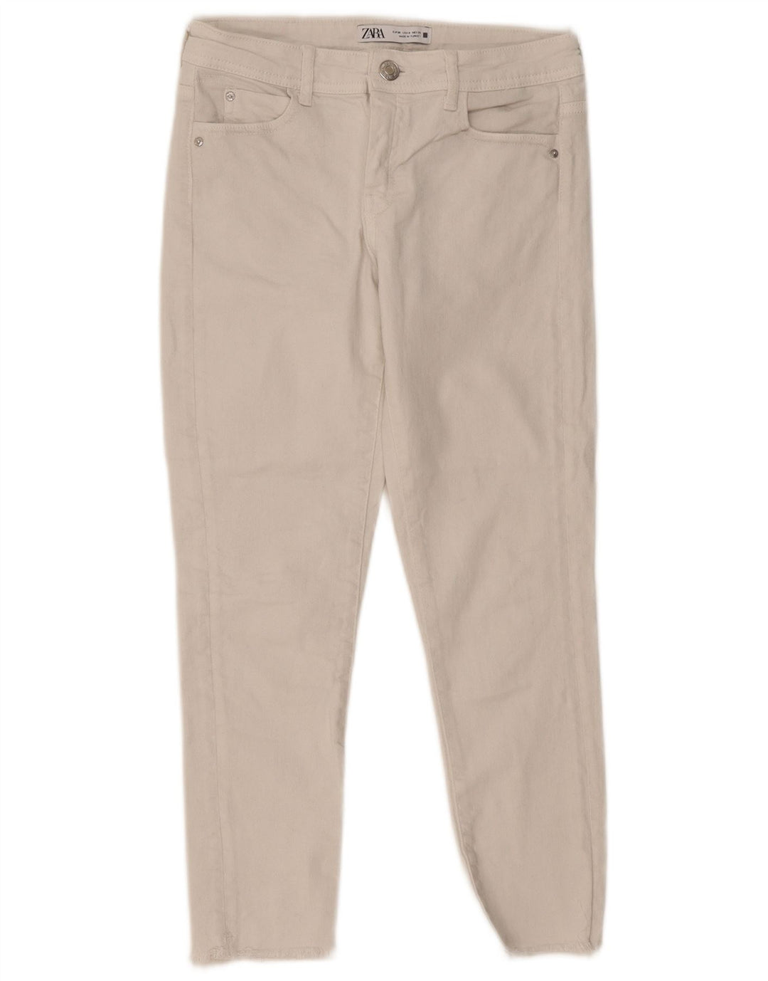 ZARA Womens Cropped Jeans EU 36 XS W26 L24 White