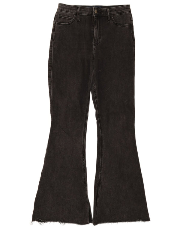 Hollister Womens High Rise Flared Jeans W27 L31 Black Cotton