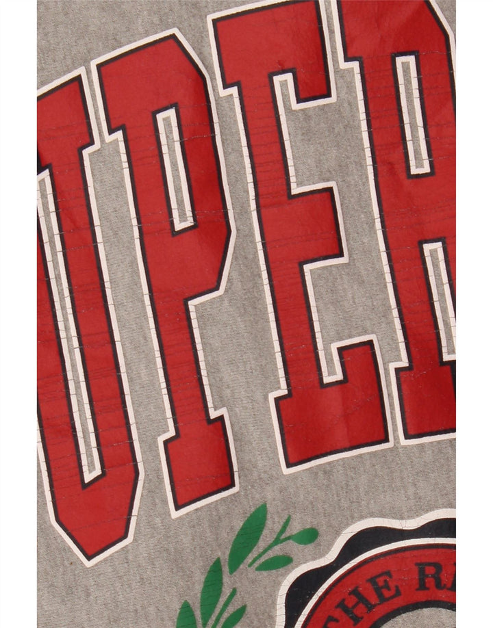 SUPERDRY Womens Graphic Sweatshirt Jumper UK 8 Small Grey Colourblock