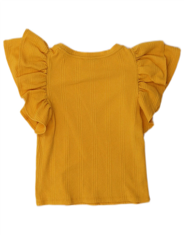 Zara Womens Blouse Top UK 10 Small Yellow