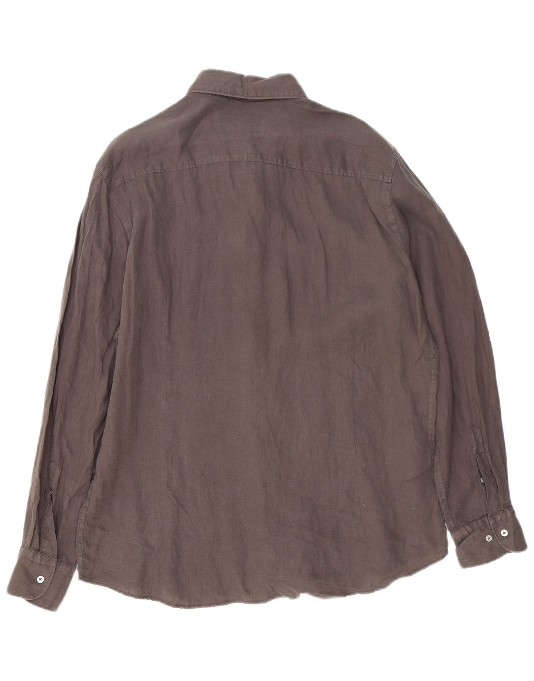 MASSIMO DUTTI Mens Shirt XL Grey Linen