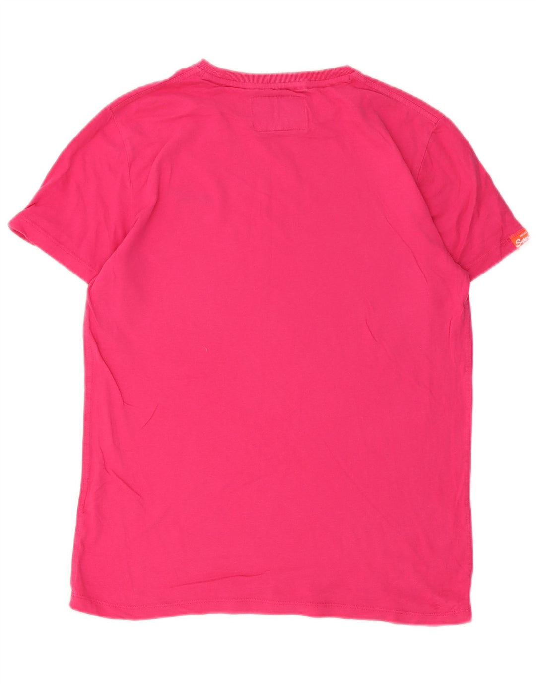 Superdry Womens T-Shirt Top Large Pink Cotton