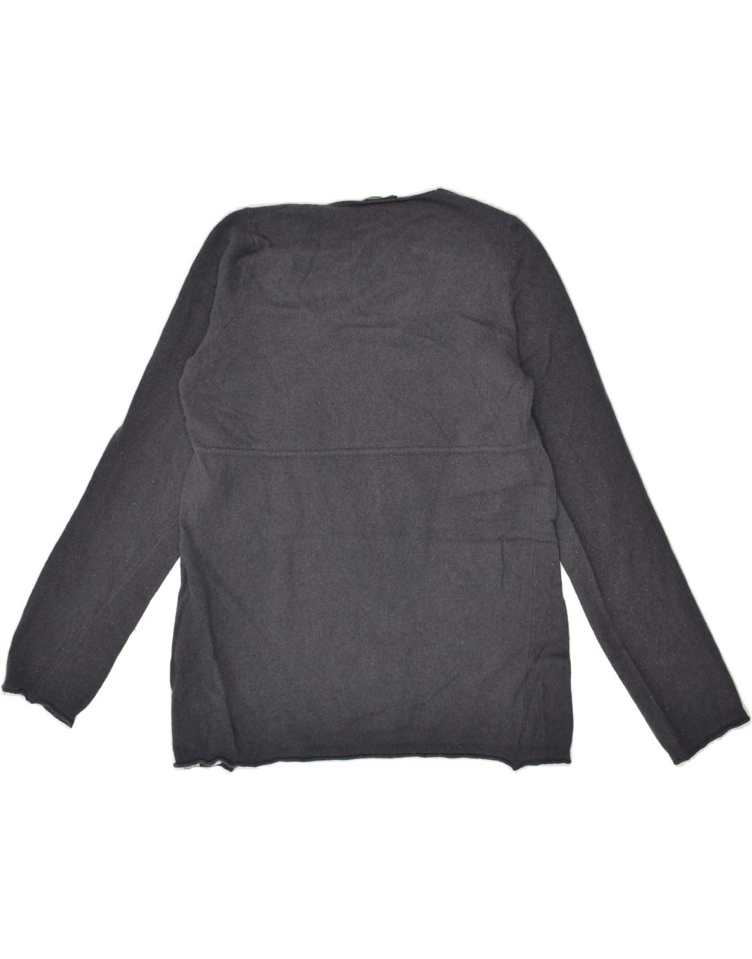 BENETTON Womens V-Neck Jumper Sweater UK 12 Medium Grey Wool | Vintage Benetton | Thrift | Second-Hand Benetton | Used Clothing | Messina Hembry 