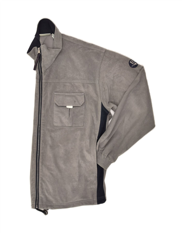 DIADORA Mens Fleece Tracksuit Top Jacket UK 36 Small Grey Polyester Vintage Diadora and Second-Hand Diadora from Messina Hembry 