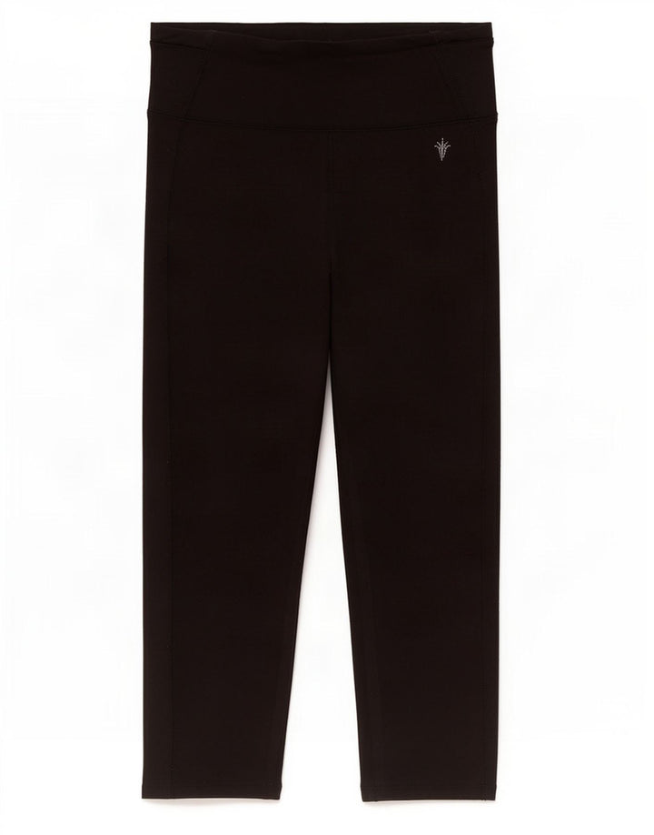 Marks & Spencer Womens Capri Leggings UK 12 Medium Black Polyester