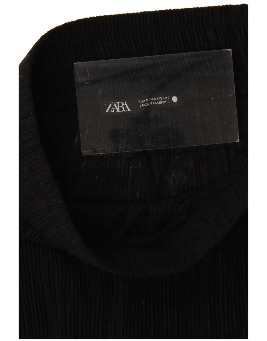 Zara Womens See Through Wide Leg Trousers Small W24 L31 Black