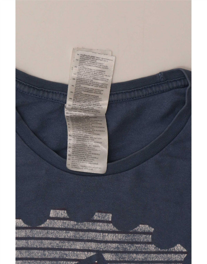 Adidas Mens Graphic T-Shirt Top Medium Blue Cotton